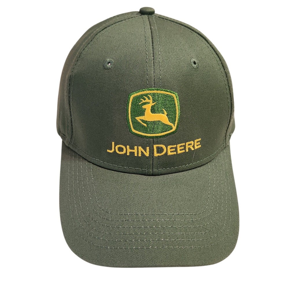 John Deere Four Seasons Comstock Park MI Embroidered Logo Baseball Cap Green‎